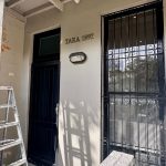 Front facade preparation of heritage terrace in Glebe before repaint