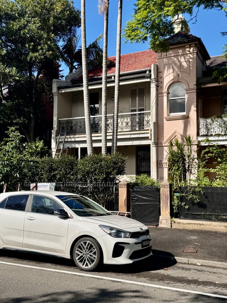 Heritage terrace on Glebe Point Road before exterior repaint