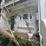 Detailed exterior painting windows and mouldings Newtown heritage home