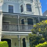 Heritage house exterior painting Newtown Warren Ball Avenue façade detail