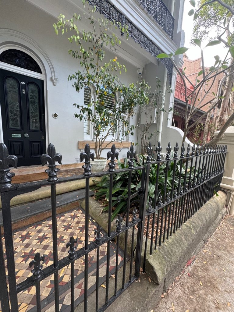 Heritage terrace front yard and façade painting Newtown