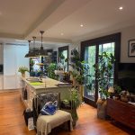 Interior painting open plan living area Newtown heritage house