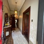 Surface preparation and patching hallway Newtown terrace house