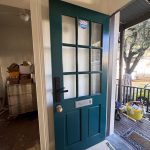 Feature front door painting with heritage style detailing in Enmore NSW