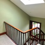 Heritage staircase interior painting with timber balustrade in Balmain Sydney