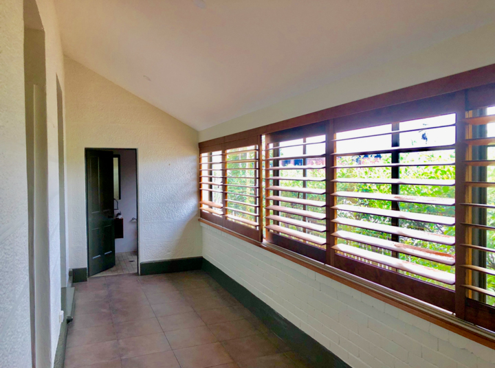Sunroom interior repaint with timber windows in Balmain Sydney