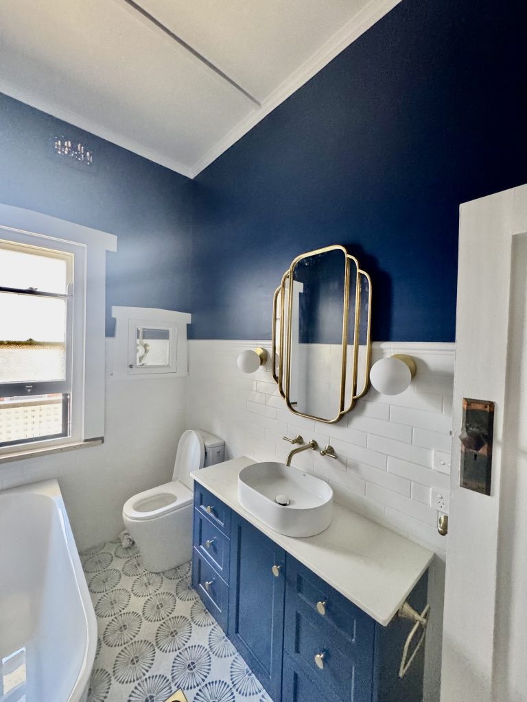 Bathroom painting project inside heritage home on Croydon Road Croydon NSW