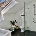 Modern bathroom painting project with skylight in Croydon NSW
