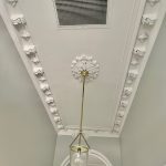 Ornate heritage ceiling detail with decorative plasterwork in Dulwich Hill home