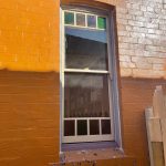Old painted brick wall before repainting Dulwich Hill Sydney