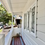 Painted verandah and weatherboard detailing on heritage home in Rozelle