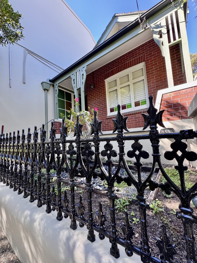 Heritage fence and Federation home façade painting project in Lewisham NSW