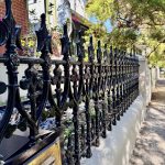 Restored heritage cast iron fence and front boundary painting project in Lewisham NSW