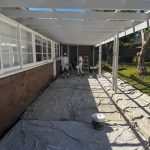 Exterior painting preparation with surfaces protected in Haberfield Sydney