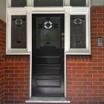 Heritage front entrance door and window frames freshly painted in Haberfield