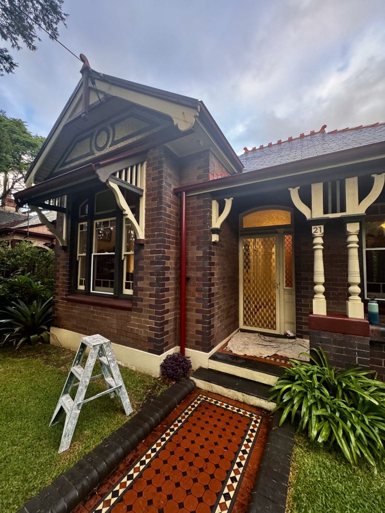 Heritage house exterior painting and restoration project in Ashfield NSW