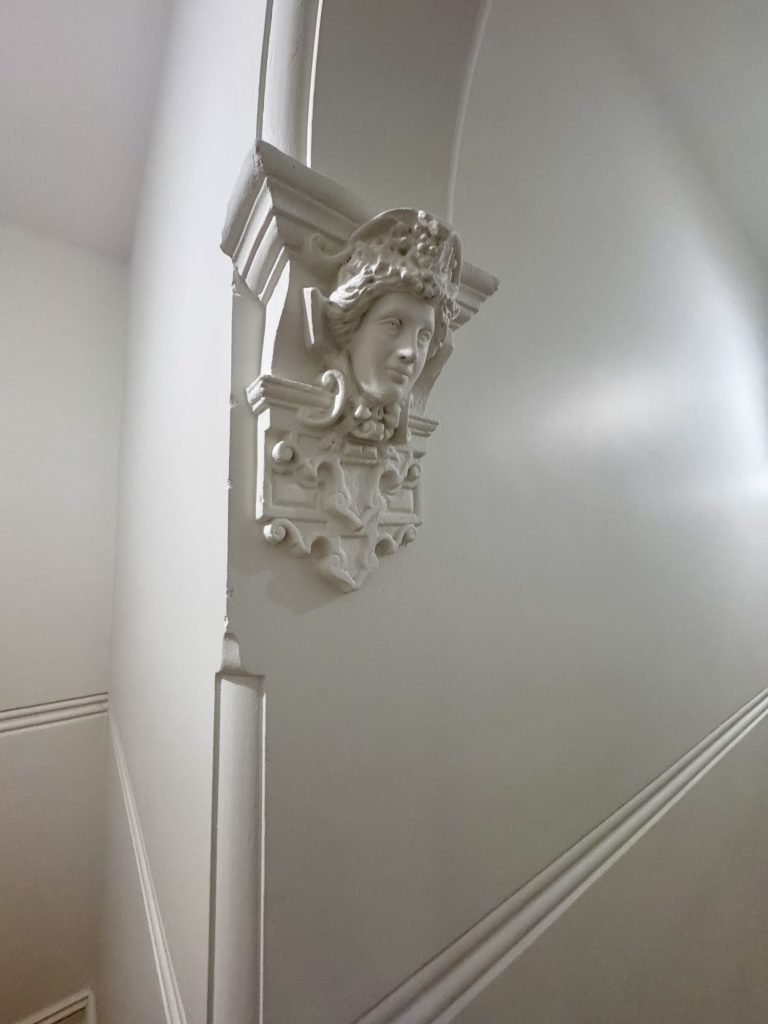 Ornate heritage plaster feature restoration and painting in Ashfield NSW