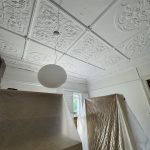 Restored decorative pressed metal ceiling in heritage home Summer Hill NSW
