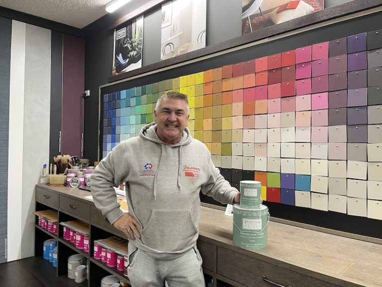Aaron Vance selecting heritage paint colours for an older Sydney home