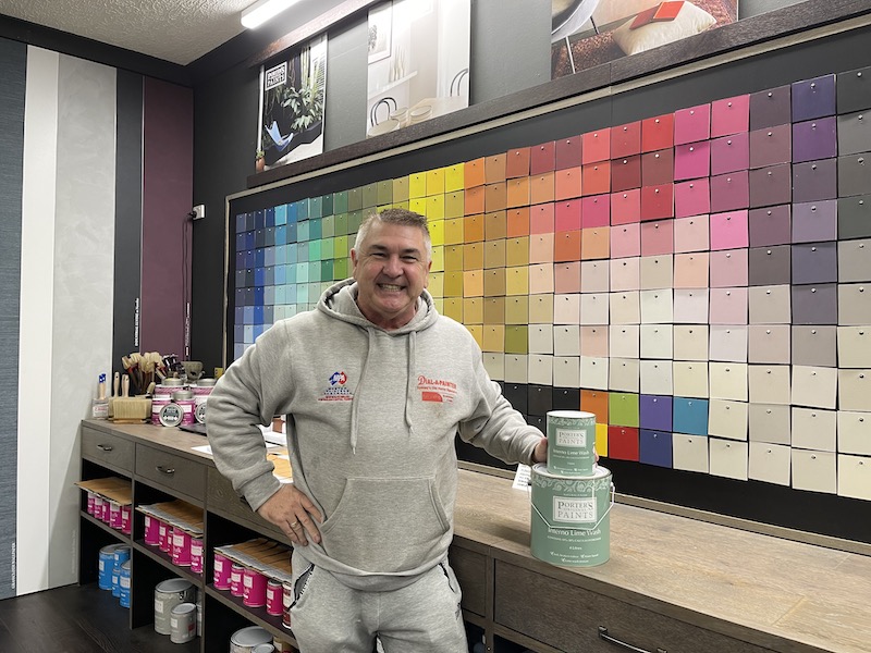 Aaron Vance selecting heritage paint colours for an older Sydney home